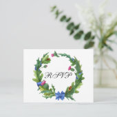 Elegante Schotse Distel Trouwmaaltijd Keuze RSVP Uitnodiging Briefkaart (Staand voorkant)