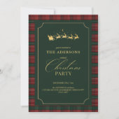 Elegante Schotse Kerst Uitnodiging (Voorkant)