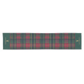 Elegante Schotse Plaid Prettig Kerstmis Familienaa Korte Tafelloper (Horizontaal)
