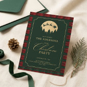 Elegante Schotse ruit Kerstfeest Uitnodiging