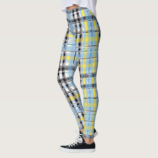 Elegante Schotse Tartan Patronen voor Stijlvol ger Leggings (Links)