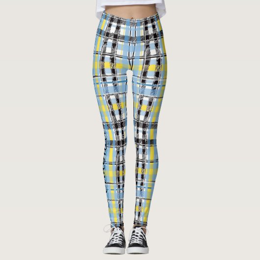 Elegante Schotse Tartan Patronen voor Stijlvol ger Leggings (Voorkant)