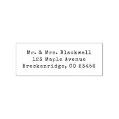 Elegante schrijfmachine rubberstempel (Afrduk)