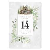 Elegante schuur | Aquarel tafelnummerkaart Kaart (Achterkant)