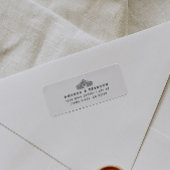 Elegante schuur bruiloft retour adres etiket