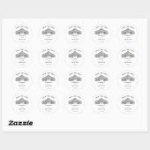 Elegante schuur bruiloft Save the Date Ronde Sticker (Vel)