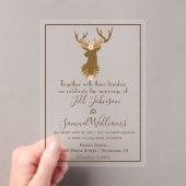 Elegante schuur geïnspireerd op Floral Antler Moti Acryl Uitnodigingen (Insitu (Draagbaar))