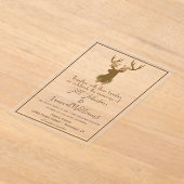 Elegante schuur geïnspireerd op Floral Antler Moti Acryl Uitnodigingen (Laagn)