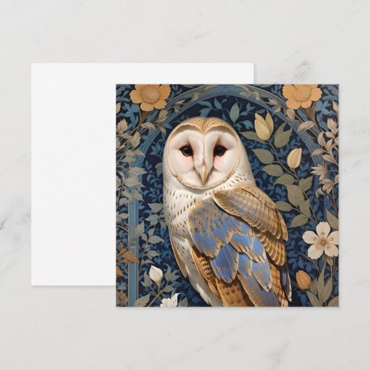 Elegante schuur Uil William Morris geïnspireerd Fl (Voorkant / Achterkant)