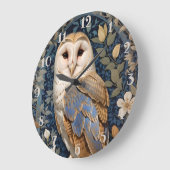 Elegante schuur Uil William Morris geïnspireerd Fl Grote Klok (Hoek)