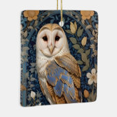 Elegante schuur Uil William Morris geïnspireerd Fl Keramisch Ornament (Rechts)