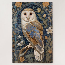 Elegante schuur Uil William Morris geïnspireerd Fl Legpuzzel