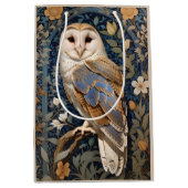 Elegante schuur Uil William Morris geïnspireerd Fl Medium Cadeauzakje (Voorkant)