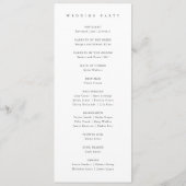 Elegante schuur zwart-wit rustieke trouwdag programmakaart (Achterkant)