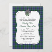 Elegante Scott Clan Tartan bruiloft uitnodiging (Voorkant)