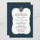 Elegante Scott Clan Tartan bruiloft uitnodiging (Voorkant / Achterkant)