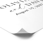 Elegante script 10 tafel zitplaatskaart poster (Hoek)