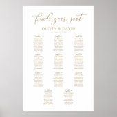Elegante script 11 Tafels Welkom Zitplaatsenkaart Poster (Voorkant)
