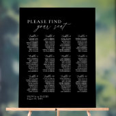Elegante Script 12 Tafel Stoelenkaart Acryl Bord (Neutraal)