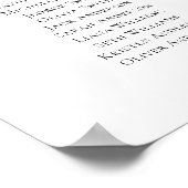 Elegante script 13 tafels Welkom zitplaatsenkaart Poster (Hoek)