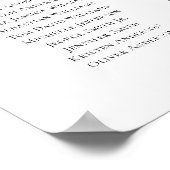Elegante script 20 tafels Welkom zitplaatsenkaart Poster (Hoek)