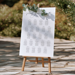 Elegante Script 22 Tafels Welkom Zitplaatsenkaart Poster