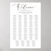 Elegante script 24 Tafels Welkom Zitplaatsenkaart Poster (Voorkant)