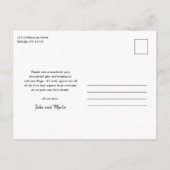 Elegante Script 3 Foto Collage Baby Bedankt Briefkaart (Achterkant)