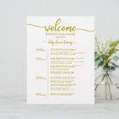 Elegante Script 4 Dagen Baby Shower Activiteitensk (Staand voorkant)