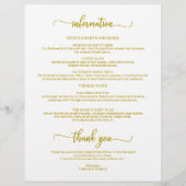 Elegante Script 4 Dagen Baby Shower Activiteitensk (Achterkant)