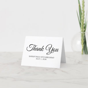 Elegante Script 50ste Verjaardag Bedankkaart