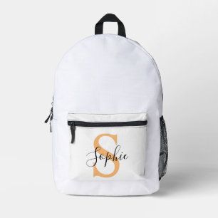 Elegante script aangepaste naam gepersonaliseerd c bedrukte rugzak