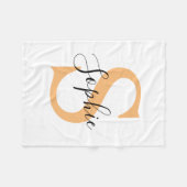 Elegante script aangepaste naam gepersonaliseerd c fleece deken (Voorkant (Horizontaal))