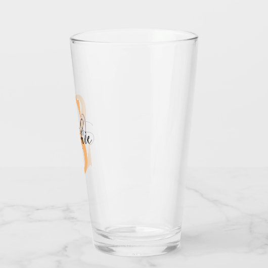 Elegante script aangepaste naam gepersonaliseerd c glas (Links)
