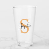 Elegante script aangepaste naam gepersonaliseerd c glas (Voorkant)