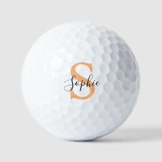 Elegante script aangepaste naam gepersonaliseerd c golfballen (Voorkant)