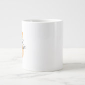 Elegante script aangepaste naam gepersonaliseerd c grote koffiekop (Voorkant)