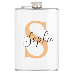 Elegante script aangepaste naam gepersonaliseerd c heupfles