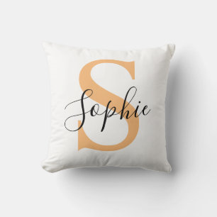 Elegante script aangepaste naam gepersonaliseerd c kussen