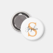 Elegante script aangepaste naam gepersonaliseerd c magneet (Voorkant / Achterkant)