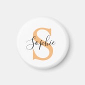 Elegante script aangepaste naam gepersonaliseerd c magneet (Voorkant)