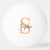 Elegante script aangepaste naam gepersonaliseerd c pingpongbal (Voorkant)