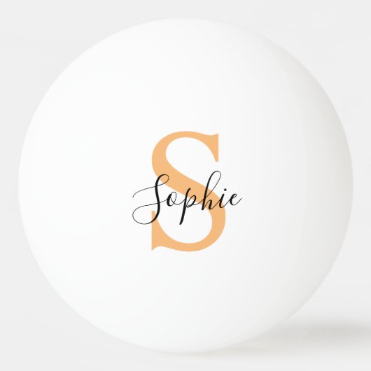 Elegante script aangepaste naam gepersonaliseerd c pingpongbal (Voorkant)