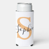 Elegante script aangepaste naam gepersonaliseerd c seltzer blikjeskoeler (Seltzer Voorkant)
