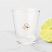 Elegante script aangepaste naam gepersonaliseerd c shot glas (Voorkant)