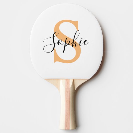Elegante script aangepaste naam gepersonaliseerd c tafeltennisbatje (Voorkant)