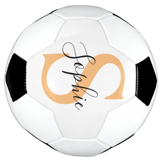 Elegante script aangepaste naam gepersonaliseerd c voetbal (Gedraaid)