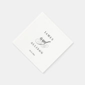 Elegante script aangepaste trouwmonogram servetten (Hoek)