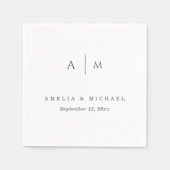 Elegante script aangepaste trouwservetten servet (Voorkant)