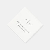 Elegante script aangepaste trouwservetten servet (Hoek)